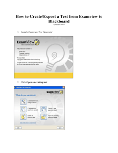 How to Export/Import a Test from Examview to Blackboard