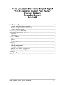 Web Support for Student Peer Review