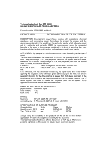 Technical data sheet Cod STP 03001