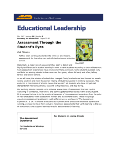 Assessment for Learning - High Schools that Work, HSTW Ohio