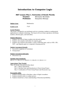 Binary Numbers - NCRG - University of South Florida