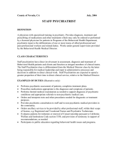 Staff Psychiatrist