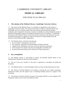 Medical Library Strategic Plan