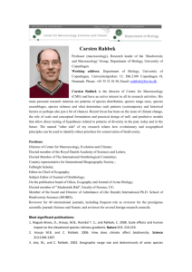 Carsten Rahbek Professor (macroecology), Research leader of the