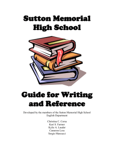 HS MLA Handbook - Sutton School District
