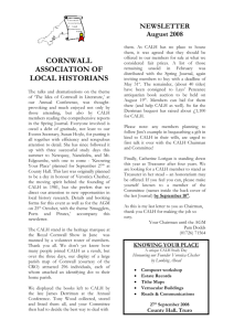 CALH On The Web - The Cornwall Association of Local Historians