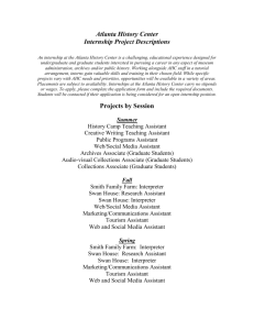 Internship Project Descriptions
