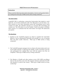 Monitoring and Evaluation Definitions Worksheet