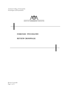 forensic psychiatry - American Osteopathic Association