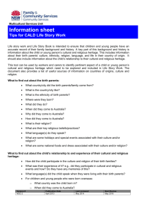 Tips for CALD Life Story Work - NSW Department of Community