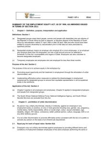 Form EEA3 - Summary of the Employment Equity Act, 55 of 1998, as