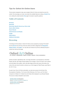 Tips for Oxford Art Online Users
