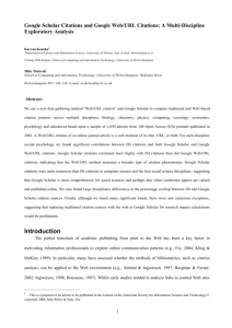 Google Scholar Citations and Google Web/URL Citations