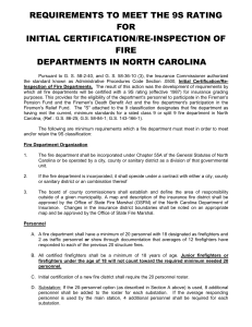 9S Rating Requirements - North Carolina Department of Insurance