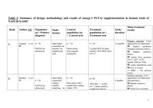 Table 2: Summary of the design, methodology