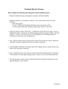 Policy 606 Addendum - Textbook Review Process
