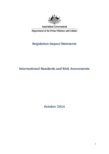 International Standards and Risk Assessments