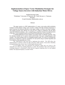 Implementation of Space Vector Modulation Strategies for Voltage
