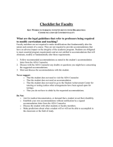 Checklist for Faculty