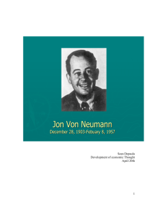 John von Neumann, born Janos Neumann in December 28th, 1903