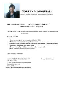 NOREEN M.MOQUIALA Currently Residing: Suran Quiot Pardo