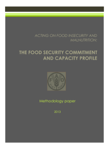 The Food Security Commitment and Capacity Profile