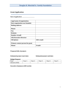 Grant Application Form  - Douglas B. Marshall, Jr. Family