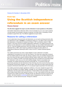 Exam tips for UK politics: The Scottish independence