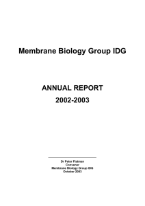 Membrane Biology Group IDG