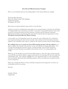 Elected Official Letter