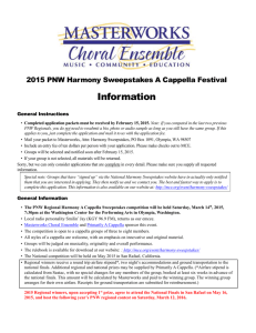 2015 PNW Harmony Sweepstakes A Cappella Festival