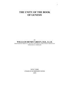 THE UNITY OF THE BOOK - Gordon College Faculty