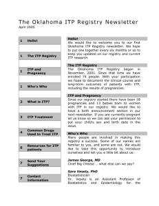 The Oklahoma ITP Registry Newsletter, April 2005