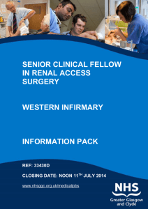 Renal Access Surgery - NHS Greater Glasgow and Clyde