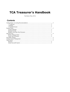 TCA Treasurer`s Handbook