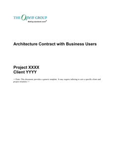 Template - Architecture Contract with Business Users