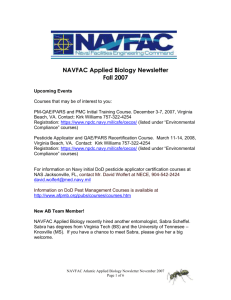 NAVFAC Applied Biology Products and Services