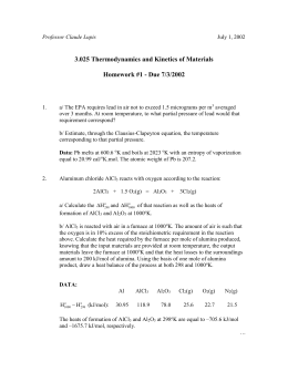 Precipitation Reactions Practice Problems – Set 1