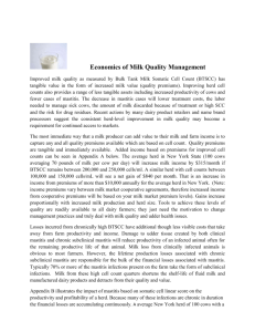 Economics of Milk Quality Management with Examples 1-5-11