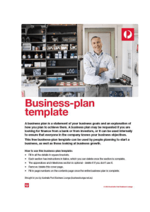 Free business-plan template