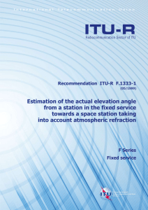 F.1333-1 - Estimation of the actual elevation angle from a