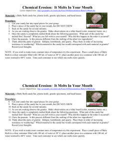 Chemical Erosion - earthsciencerockstrainer
