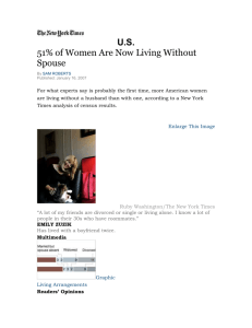 Women Living without a Spouse