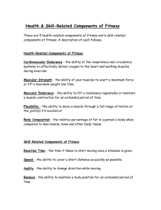 Health & Skill-Related Components of Fitness