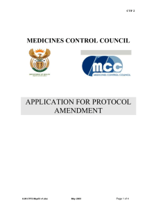 application to conduct a clinical trial