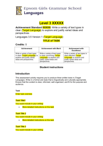 Level 3 Template 3.5 Writing
