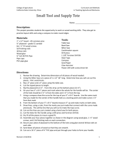 Small Tool and Supply Tote Student Worksheet