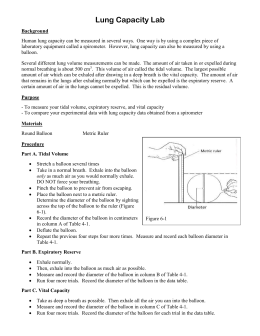Measuring the Capacity of Your Lungs