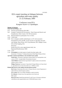 EEA expert meeting on linkages between agriculture and water quality