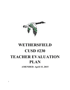 Wethersfield CUSD 230 Evaluation Plan